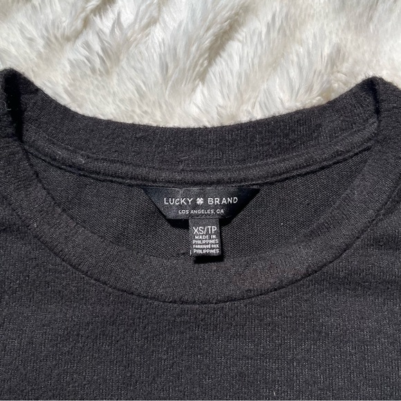 LAST CHANCE: Lucky Brand Black Knit Long Sleeve Dress - Picture 4 of 11